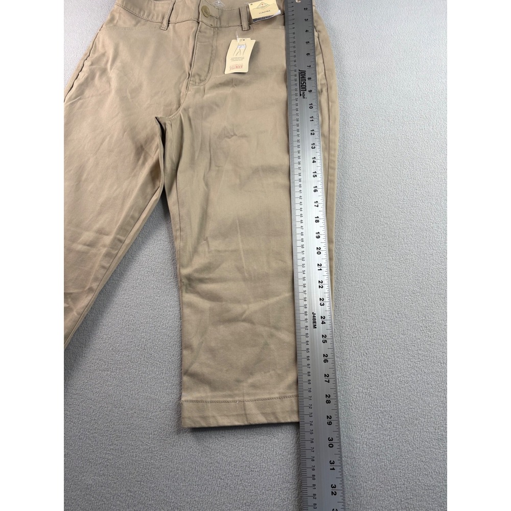 NWT St John's Bay Capri Pants Womens Size 10 Khaki Easy Stretch Cropped Casual - Picture 2 of 9